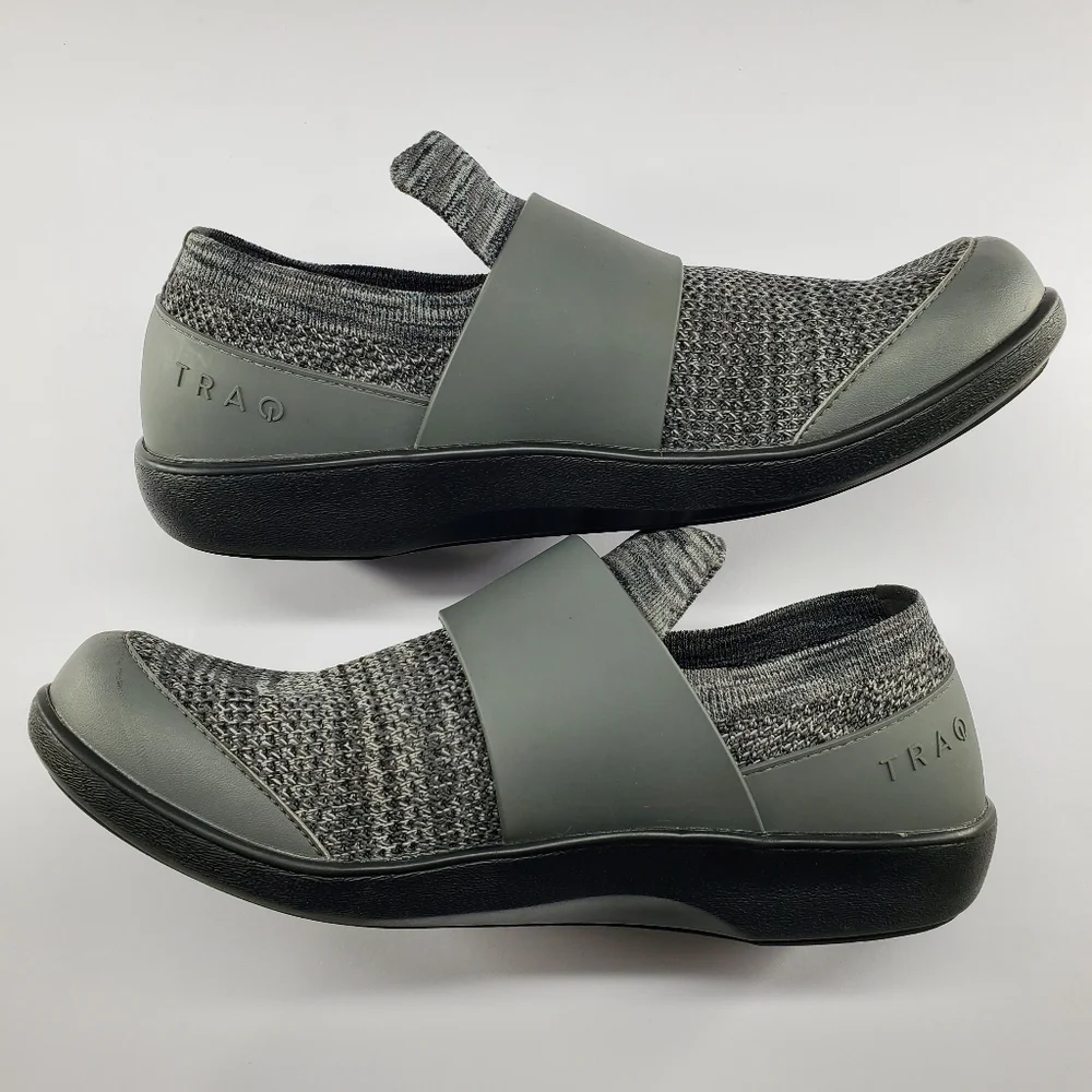 TRAQ‎ by Alegria Qwik Smokey Waves Womens Gray Shoes Size 8 EU 39